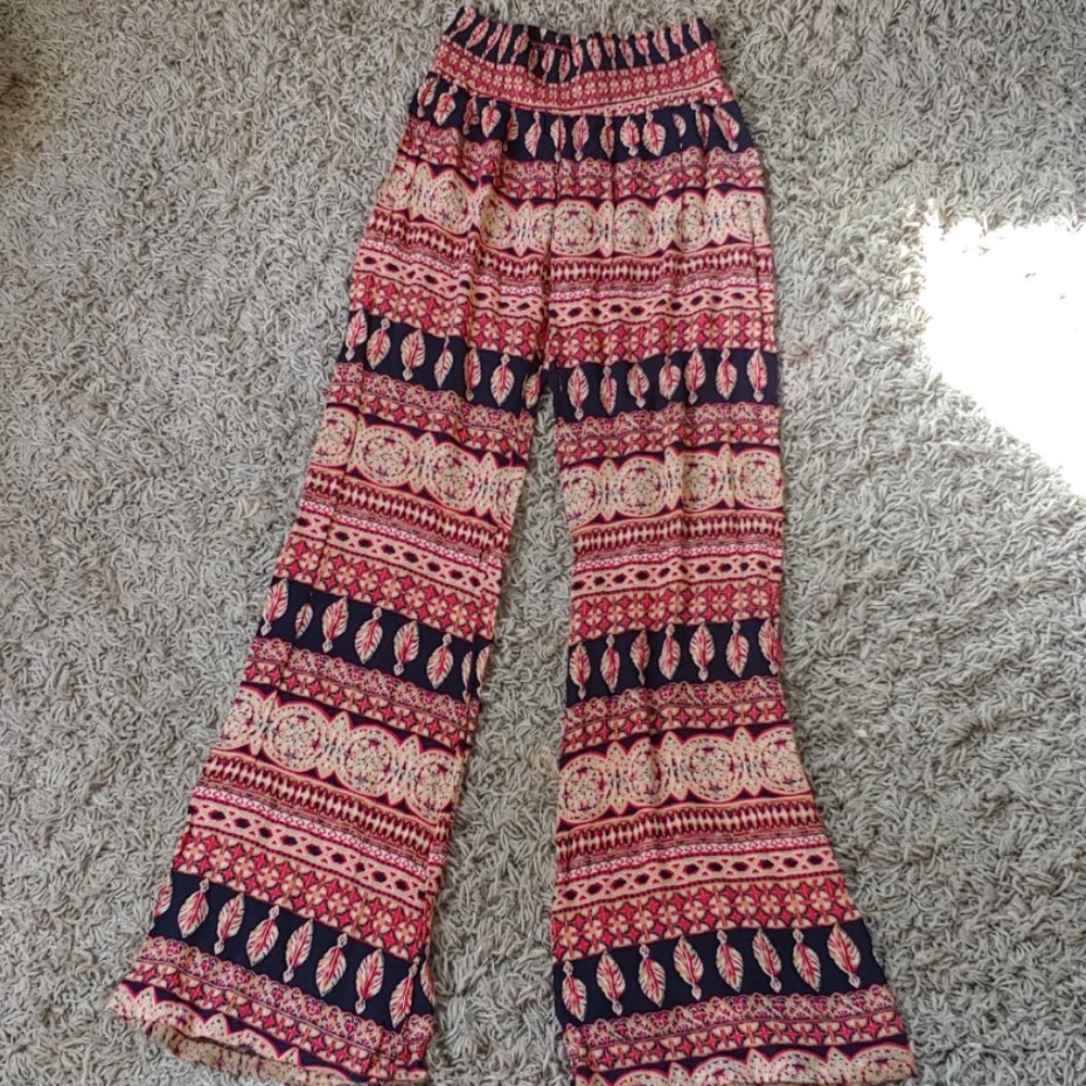 Lightweight wide leg hippie pants